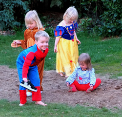 kids in costume