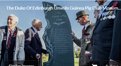Eric at uinveiling of Guinea Pig memorial by Duke of Edinburg